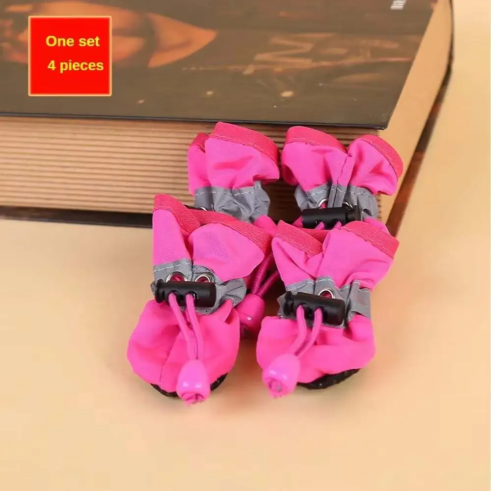 4Pcs Water-Resistant Dog Shoes for Small Dogs - Protect Your Pet'S Paws and Keep